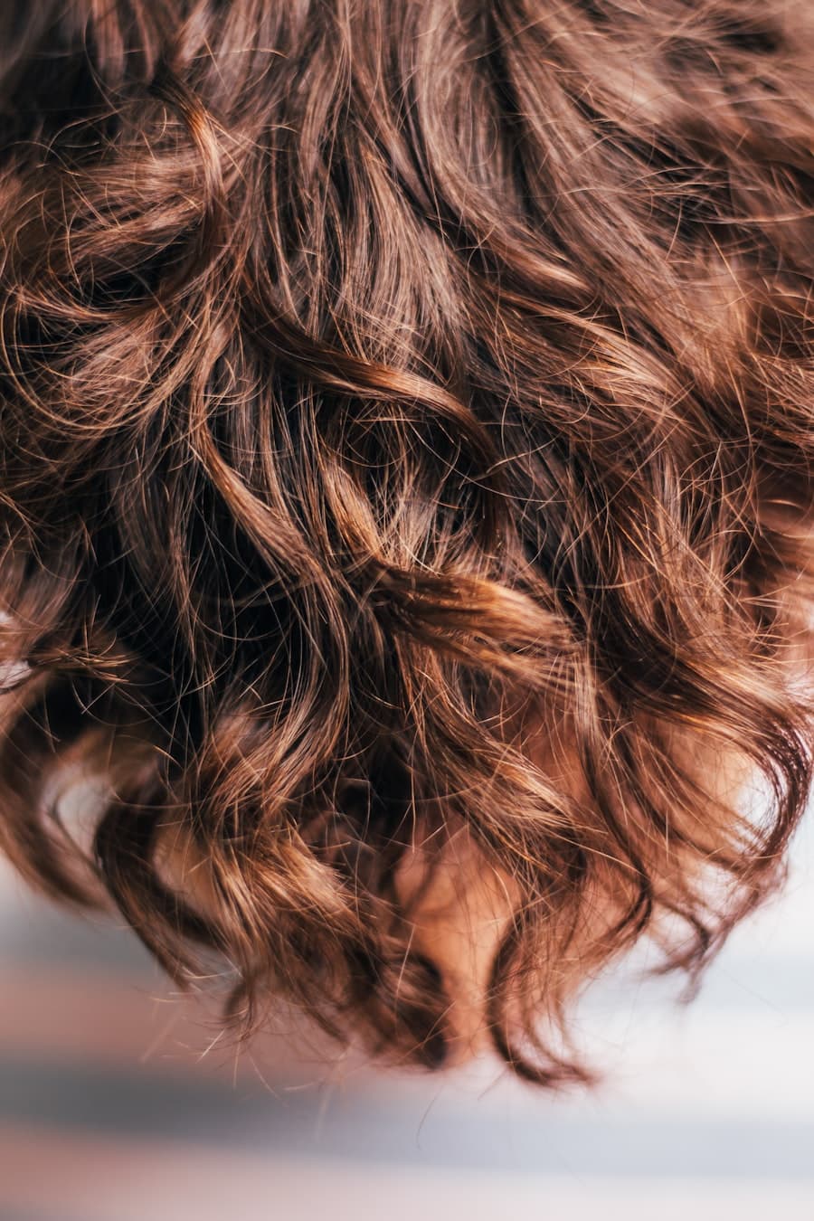 Close detail of dark hair